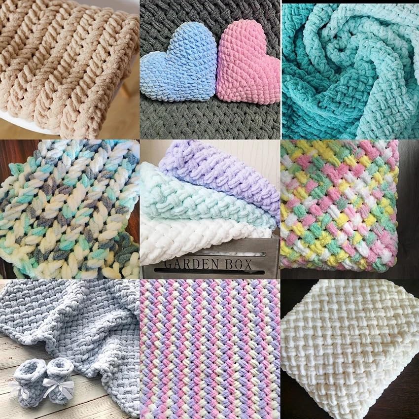 Przędza poliestrowa z pętelkami na palce, 3 kulki włóczki Puffy Loop Finger Yarn z wełny, plecionej ręcznie, do robienia na drutach, grubej, aksamitnej, tęczowej włóczki(Schwarz)