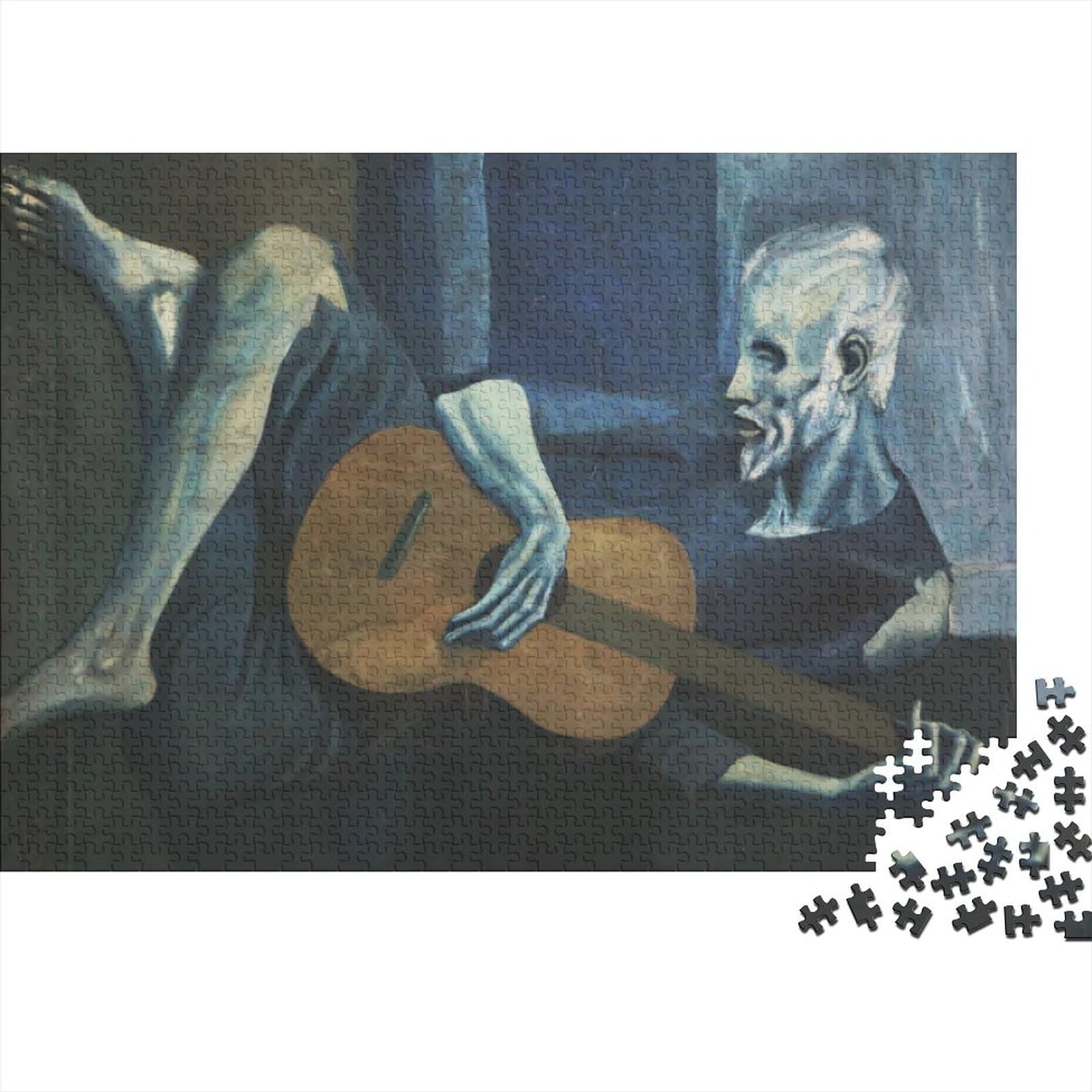 Pablo Picasso Old Guitarist Puzzle Da 1000 Pezzi, Dipinti Di Fama Mondiale Puzzles Per Adulti, Impossible Puzzle, Gioco Di Abilità Colorato, Regalo Per Le Vacanze O Per Il Compleanno