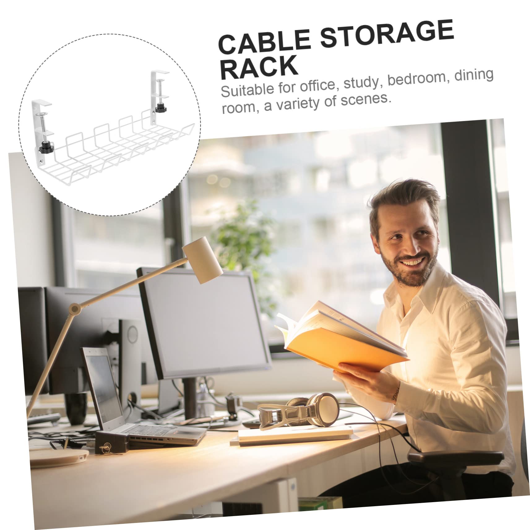 Estante De Almacenamiento De Alambre Debajo del Escritorio Organizador De Cables para Oficina Estante para Gestión De Cables Unidades por Caja