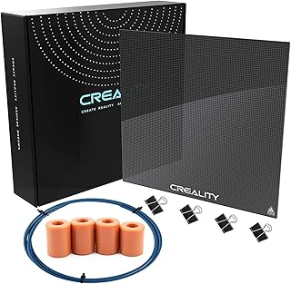 Ender 3 Glass Bed Upgraded 235x235x4mm, with  Capricorn Premium XS Bowden Tubing 1M,4pcs Heatbed Silicone Leveling Column Mounts and Clips for Ender 3/3 Pro/3v2 3D Printer