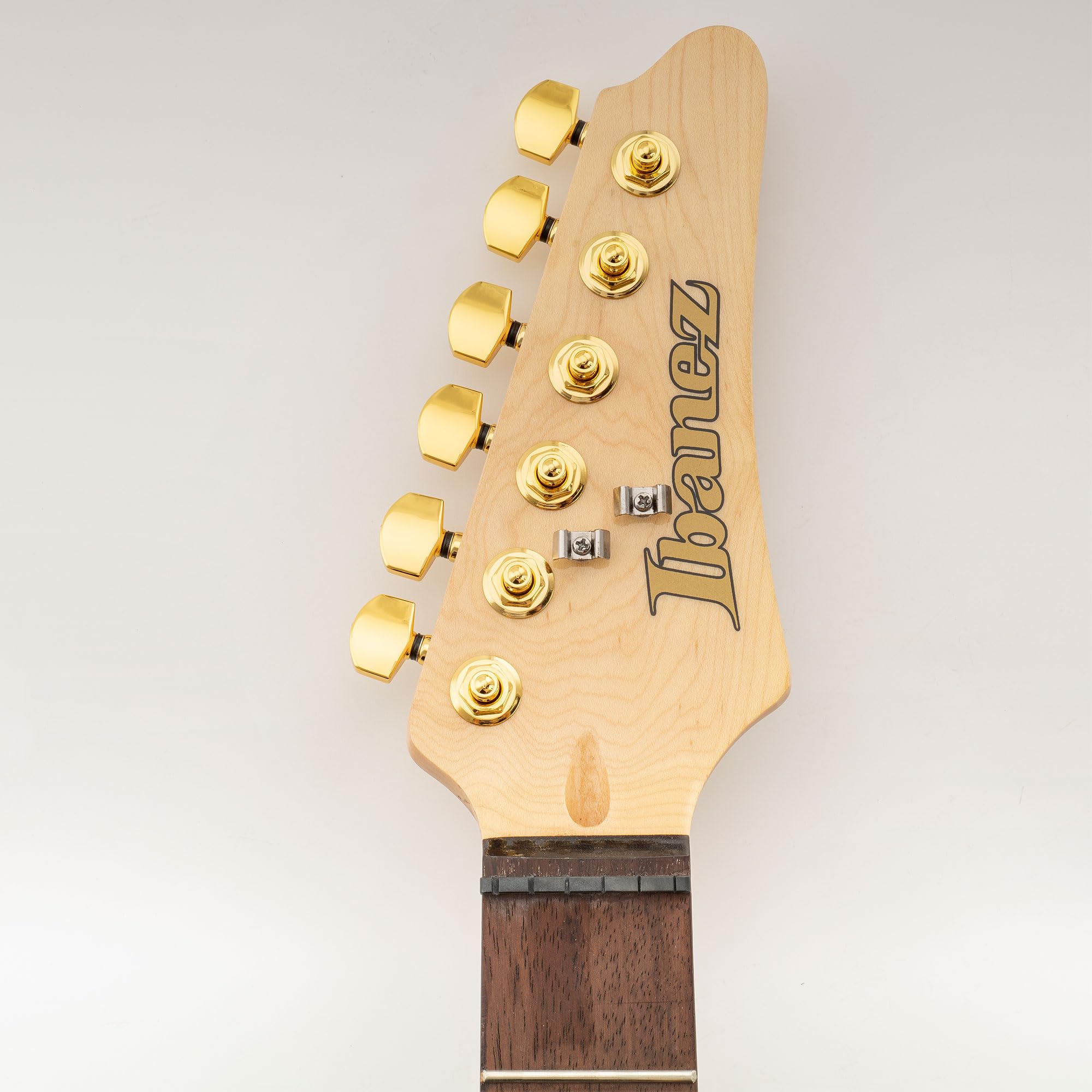 Musiclily Pro 6 en línea Clavijas de Afinación Bloqueo 18:1 Ratio Clavijeros Bloqueantes con Botón Hex Tornillo 45° para Guitarra Eléctrica tipo Strat Tele, Dorado
