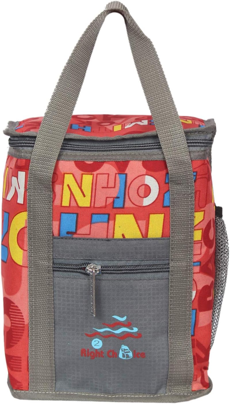 RIGHT CHOICE Bags Unisex Denim Compact Heat Preservation Waterproof Hygiene Meal Prep Box Lunch Bag (Rust Multi)