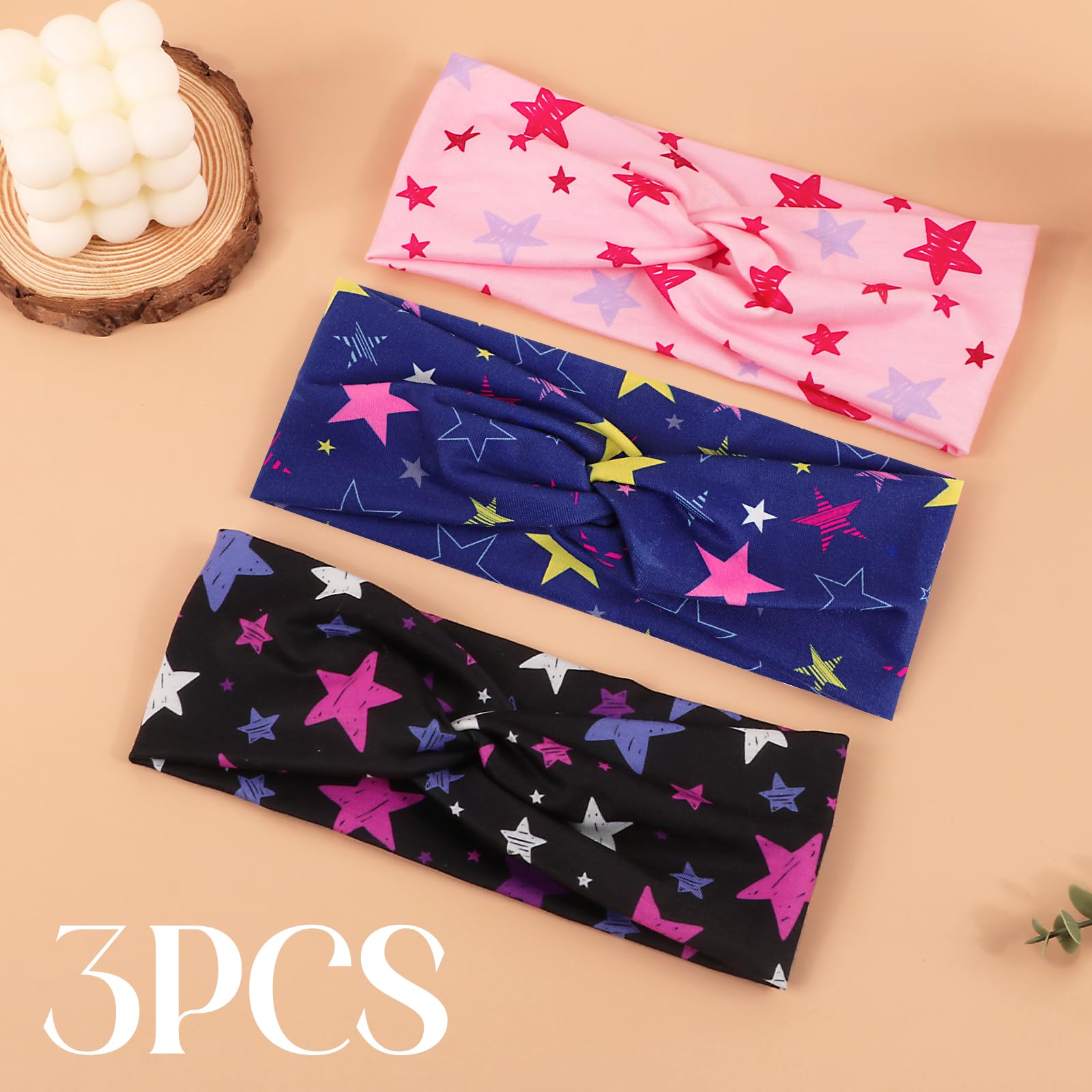 Set 3 Fasce Per Capelli Bambina Con Unicorno - Elastiche, Lavabili - Per Bambine 5-15 Anni - Decorazione Capelli Carina
