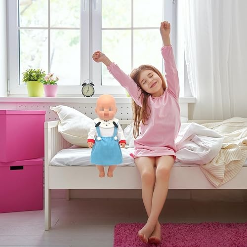 Miniatura 7 de SOTOGO 5 juegos de ropa de muñeca de bebé, trajes con sombreros para muñecas recién nacidas de 14 a 17 pulgadas, ropa de muñecas americanas de 18