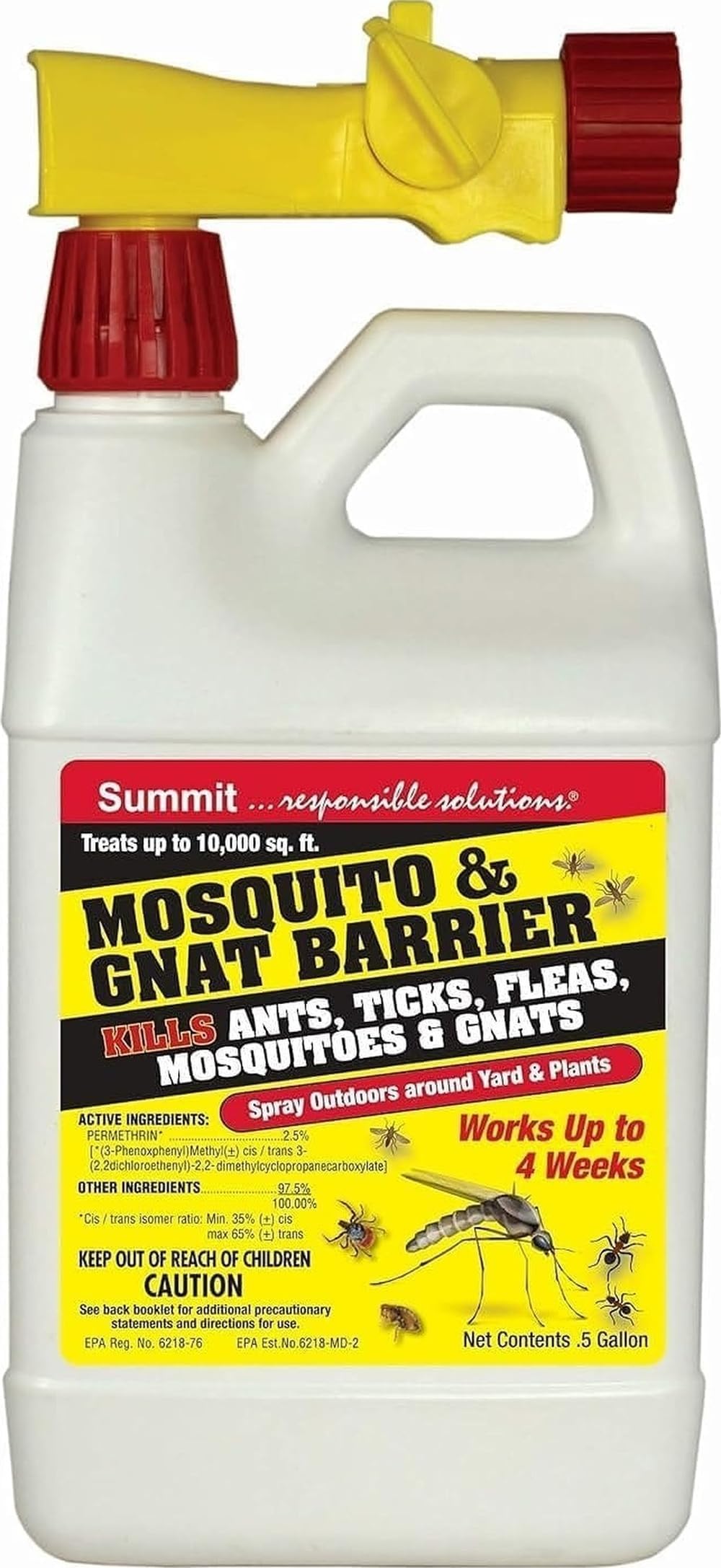 Mosquito and Gnat Barrier Covers 10,000 Square Feet, 1/2 gallon