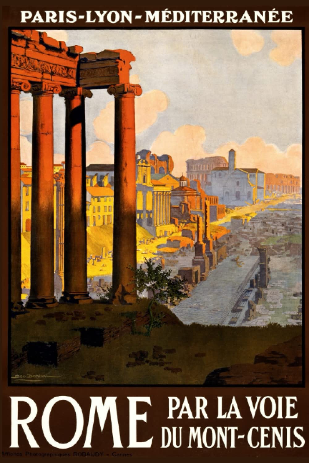 Rome Vintage Travel Poster Notebook