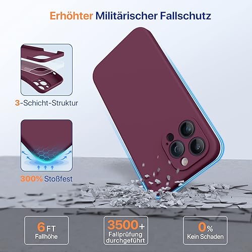 Miniatura 1592 de Miracase - Funda diseñada para iPhone 11 con protector de pantalla, funda de goma de silicona líquida, protección total contra caídas y a prueba