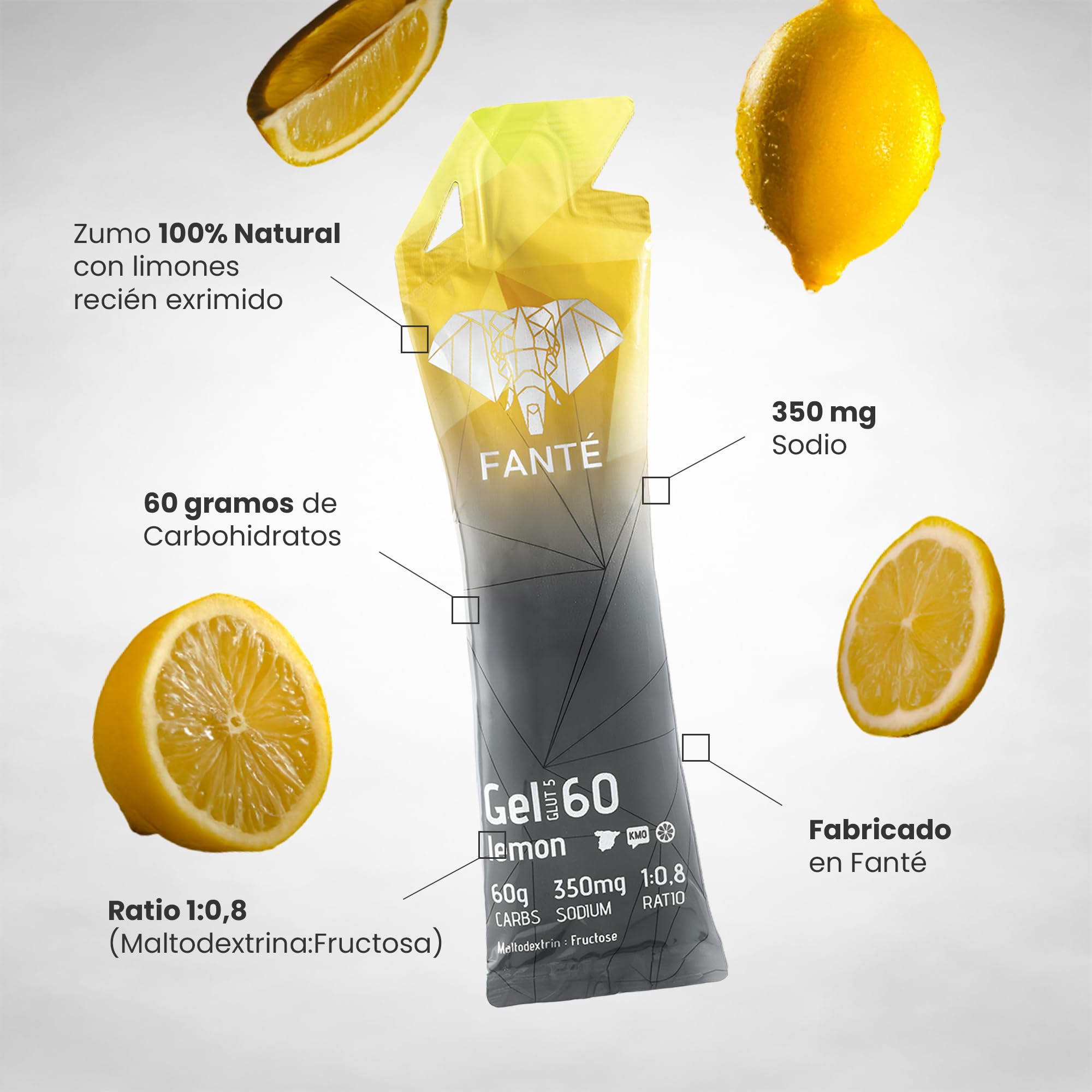 FANTÉ Pack Geles de 60 | 10 Geles Energéticos Surtidos | 2 Unidades de Cada Sabor para Running, Ciclismo y Deportes de Resistencia