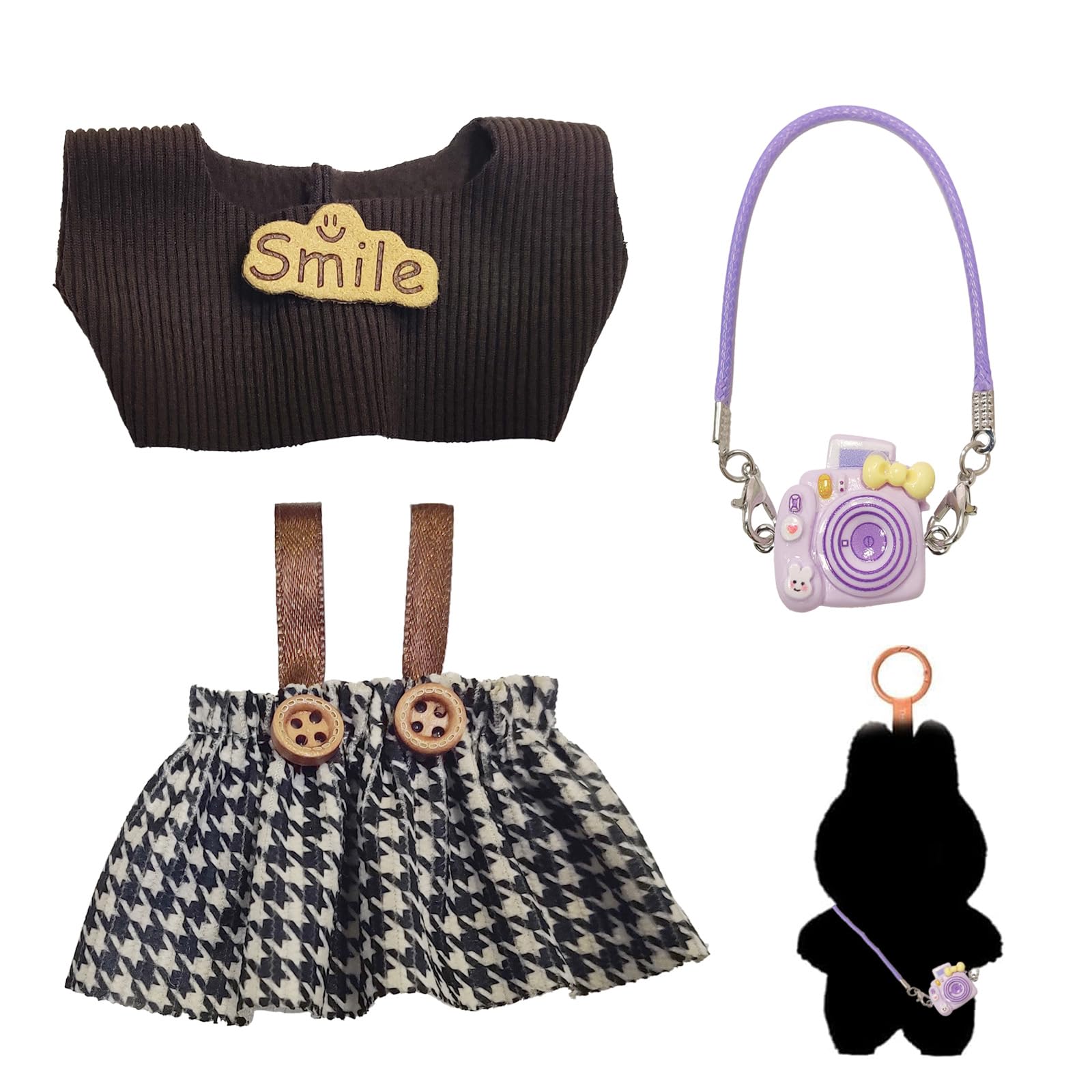 Clothes for Labub Doll, Plush Doll Clothes, Doll Clothes, Clothes for Doll, Clothes for 17 cm Doll (B13 (without plush toy))