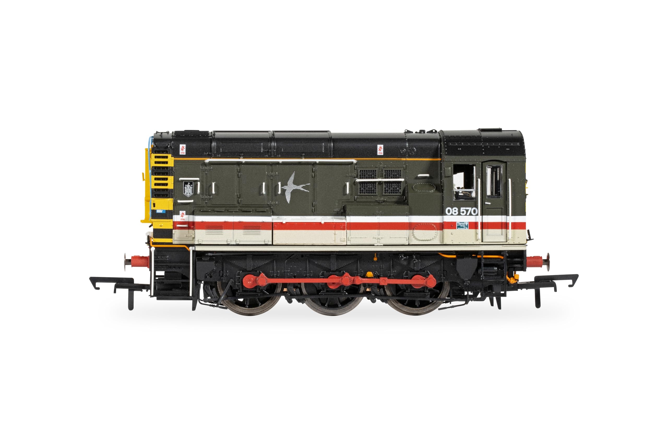 Hornby - Diesel Train - R30368 BR, Class 08, 0-6-0, 08570 - Era 7 00 Gauge Locomotives for Train Set, Engine Models for Adults - 1:76 Scale Model Gift