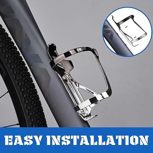 Miniatura 4 de Corki Cycles - Soporte para botella de agua de aleación de aluminio con carga lateral, soporte para botellas de agua de entrada derecha e izquierda,
