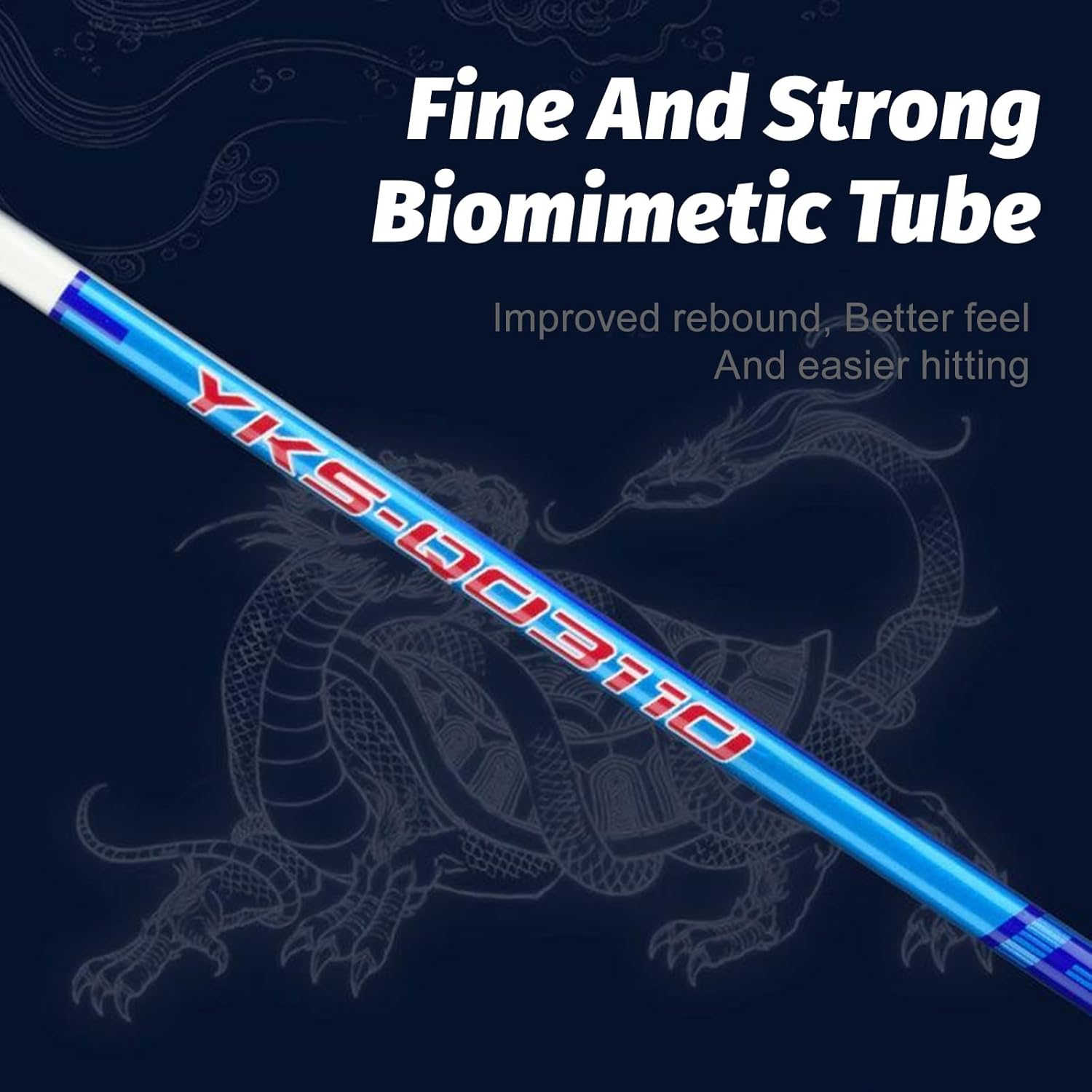 YAKS 2PCS 3U Ful Carbon Professional Uitra Light High Elastic Adult Student Training Badminton Racket Set Durable Type Blue-White