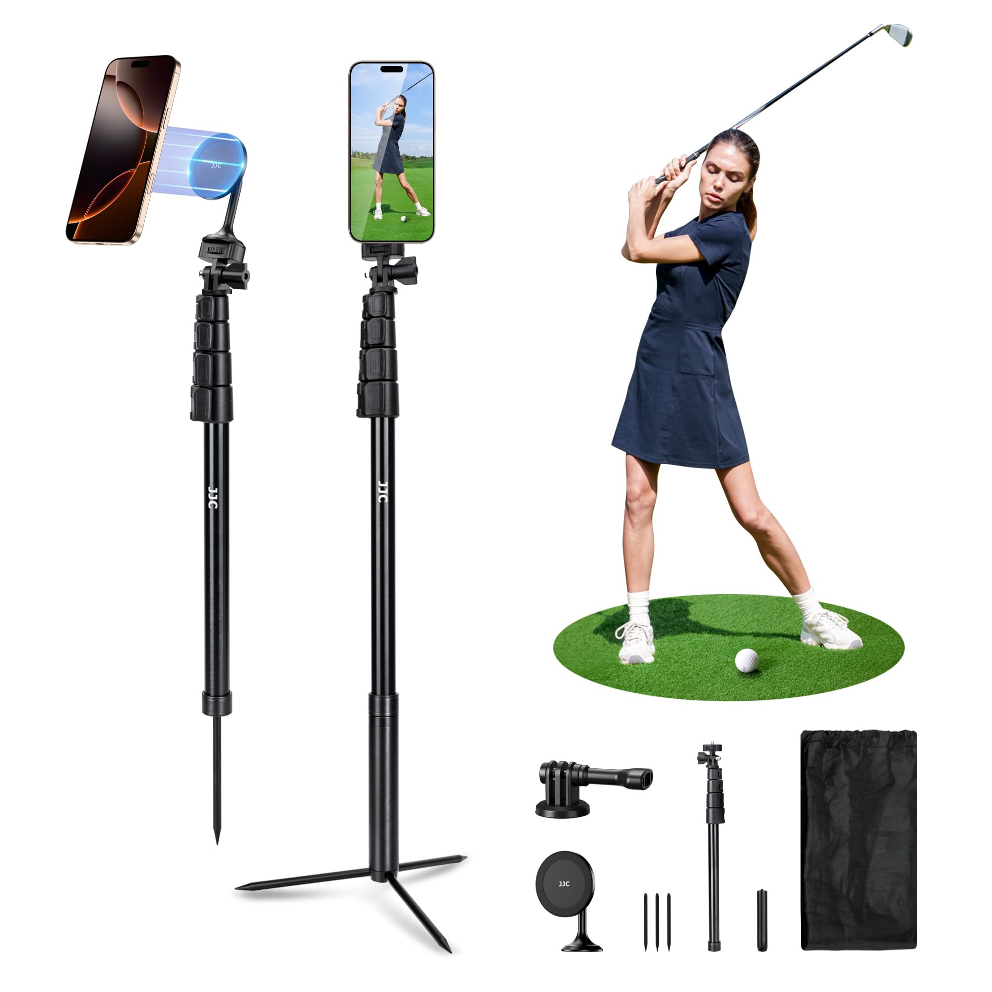 Amazon.com: Golf Monopod Selfie Stick with Ground Spike Stakes, 61