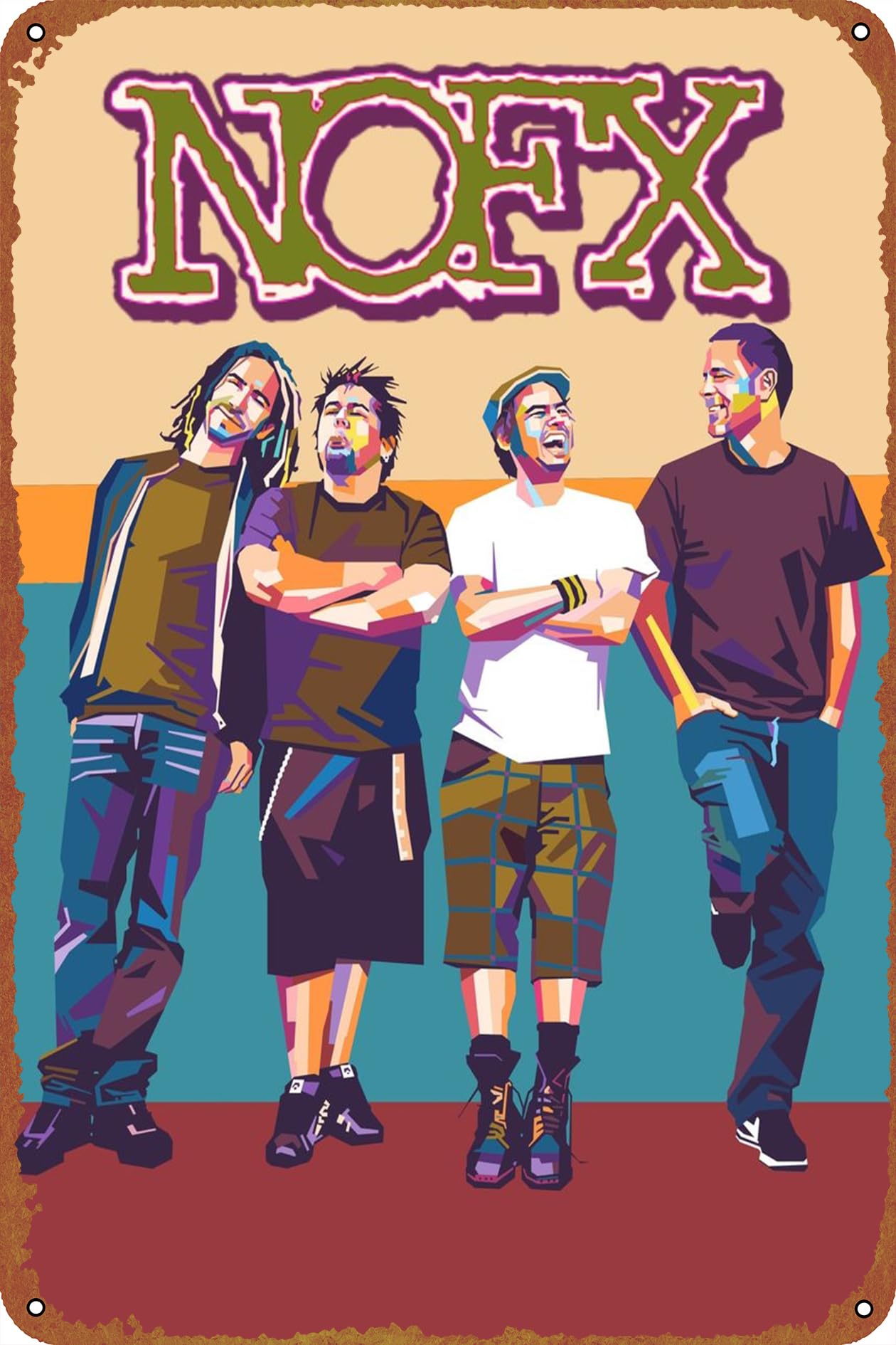 Amazon.co.jp: オプション NOFX メタルブリキ看板 ポスター ビンテージ
