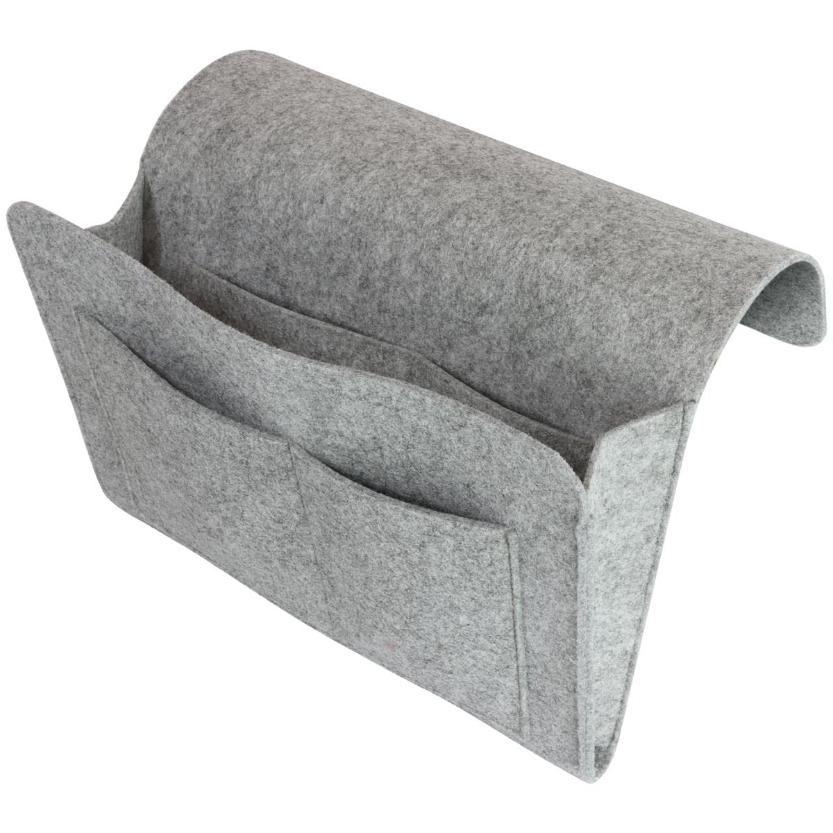 igadgitz Home U7218 Bedside Organiser - Sofa & Bed Storage Pocket - Grey