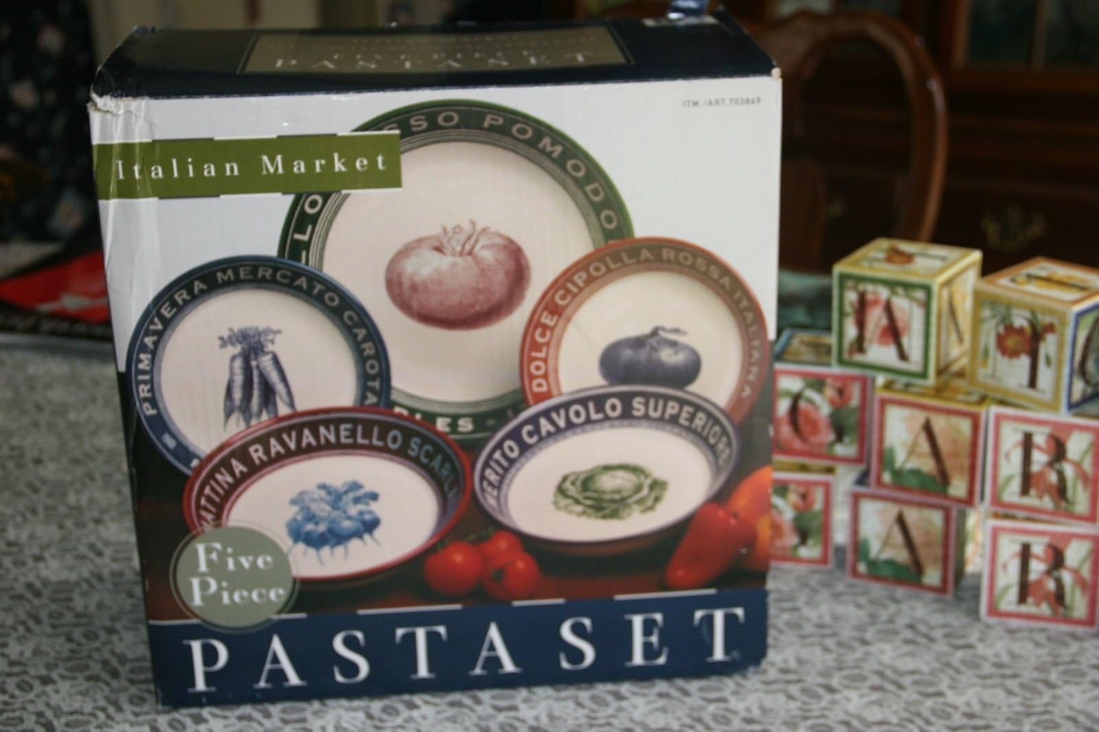 5 Piece Italian Market Pasta Bowl Set