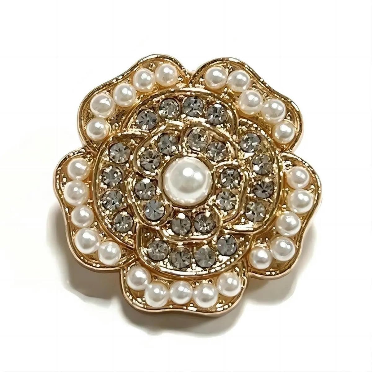 6 pezzi Bottoni da cucito rotondi in metallo di alta qualità per accessori per abbigliamento fatti a mano fai da te Attributi Decorazione Oro Nero-NO.24-25mm