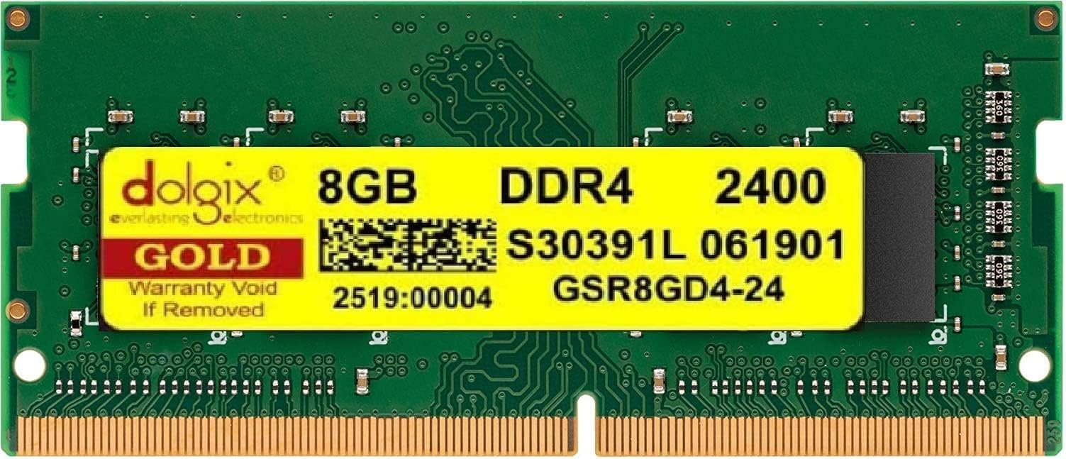 Dolgixยฎ Gold 8GB DDR4 2400MHz RAM | Laptop/Notebook RAM | CL-17|Laptop-Memory|SO-DIMM|PC4-19200|1Rx8 Single Rank | 5-Year Warranty -(Made in India)