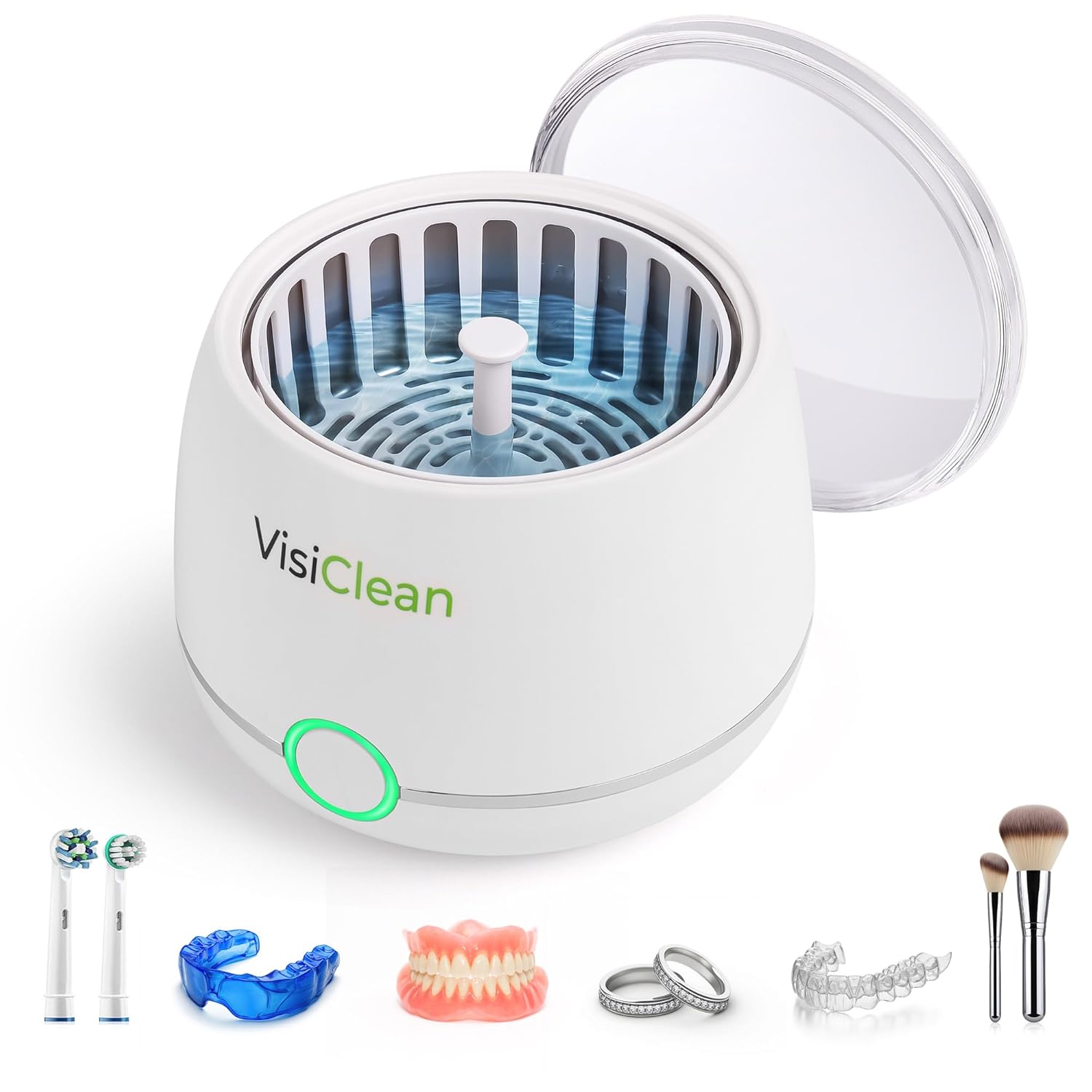 Ultrasonic Retainer Cleaner, Retainer Cleaner Machine, Aligner Cleaner, Nightguard Cleaner, Mouthguard Cleaner, Denture Cleaner - Ultrasonic Jewelry Cleaner - VisiClean Innova