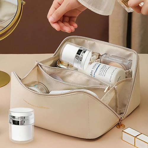 Miniatura 4 de Frasco de bomba sin aire, contenedor de crema de viaje, botella de loción protable, dispensador de bomba de empuje hacia abajo, botellas de bomba