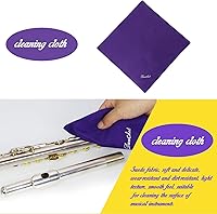 Vista 5 de Kit de limpieza para el cuidado de la limpieza de flautas aceite de llave + grasa de corcho + hisopo + paño de limpieza + cepillo de limpieza +