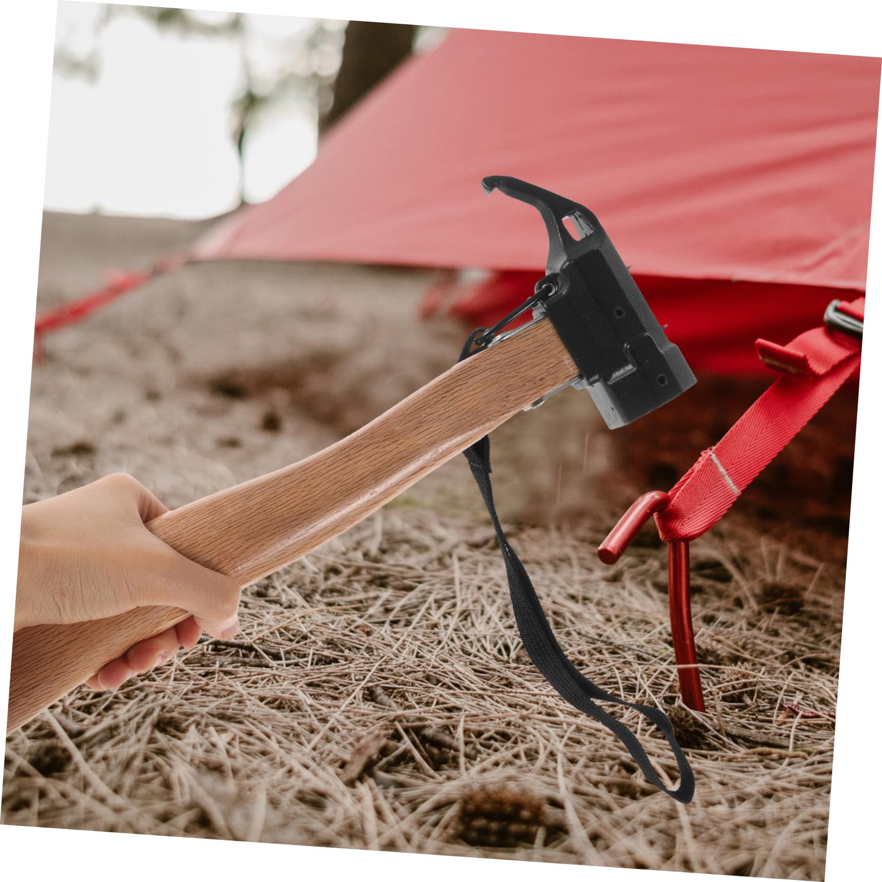 Alipis Martello da Campeggio per Picchetti Estrattore Chiodi in Metallo Resistente, Leggero e Compatto, Accessorio per Tende e Attrezzatura Outdoor, per Escursionismo e Campeggio
