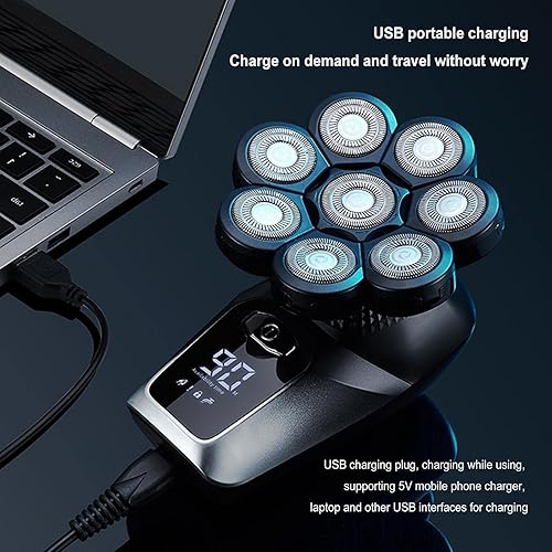 Miniatura 5 de Afeitadoras de cabeza para hombres calvos afeitadoras eléctricas 8D para hombres calvos afeitadora eléctrica de cabeza calva con recortadora de pelo