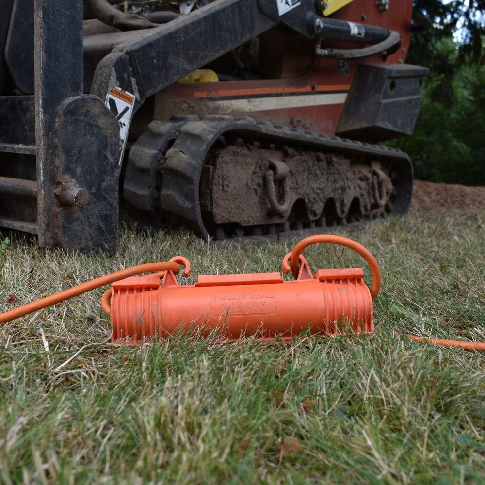 Twist and Seal Maxx (2 Pack) - Heavy Duty Outdoor Extension Cord Safety Cover Connector and Weatherproof Electrical Protector – Orange