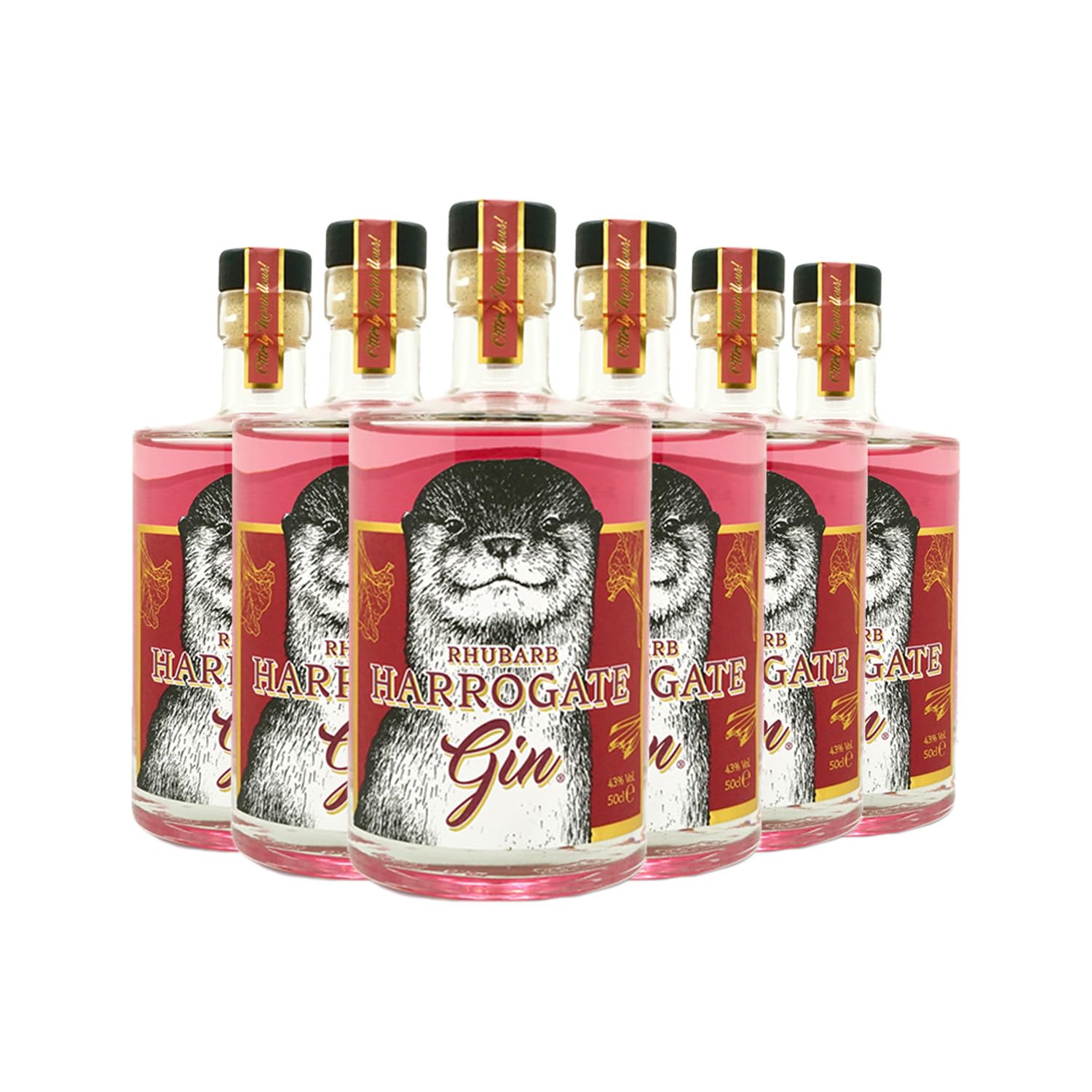 Handcrafted Premium Rhubarb Gin by Harrogate Tipple 43% | 63 x 50cl Bottle