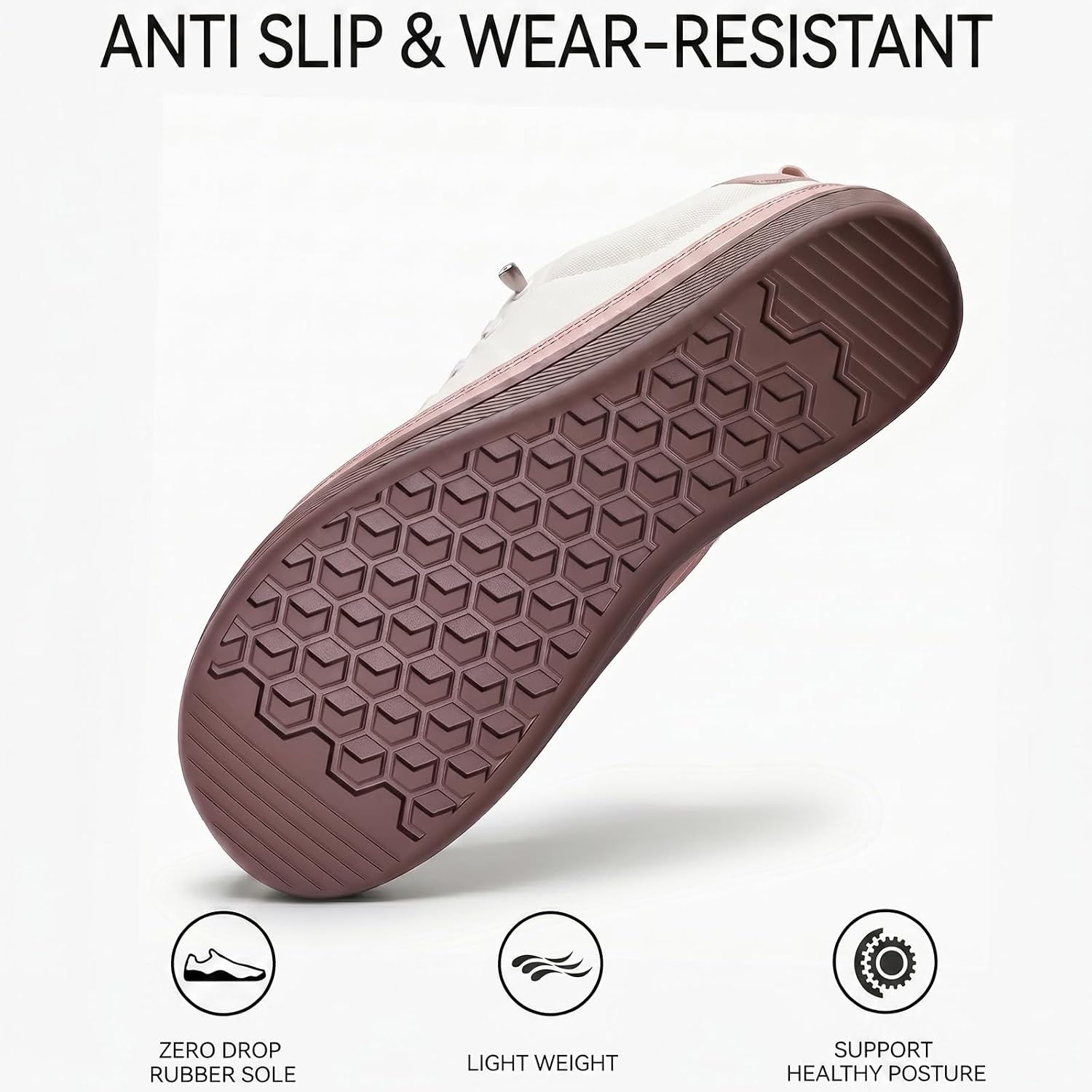 Women's Wide Toe Box Barefoot Shoes for Women with Arch Support, Slip-On Walking Shoes, Comfortable Casual Loafers for Standing All Day, Lightweight Shoes for Wide Feet