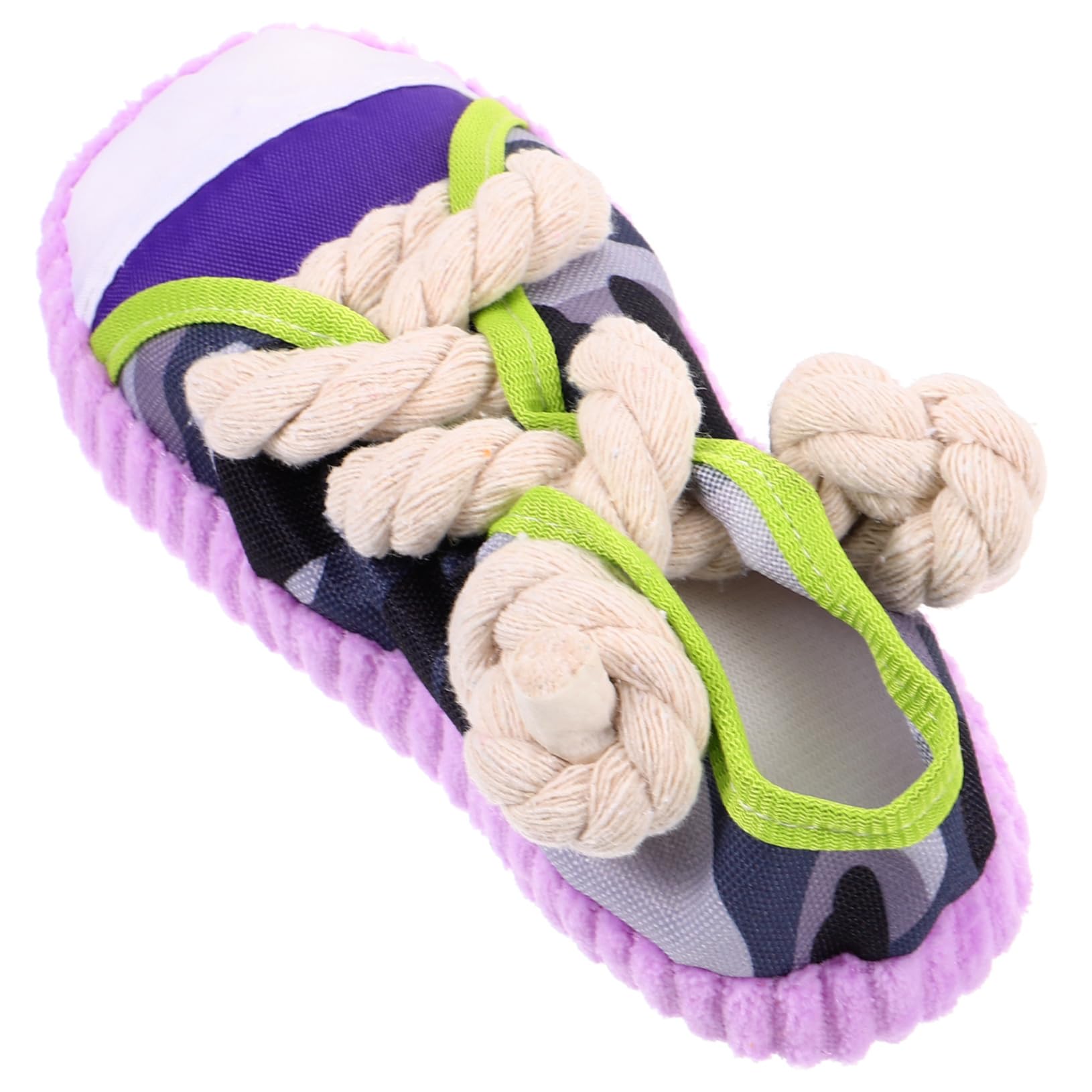 UPKOCH Juguete para Perros Pequeños y Medianos Forma de Zapato Chirriante de Lona y Cuerda de Algodón Fácil de Limpiar para Cachorros Interactivos