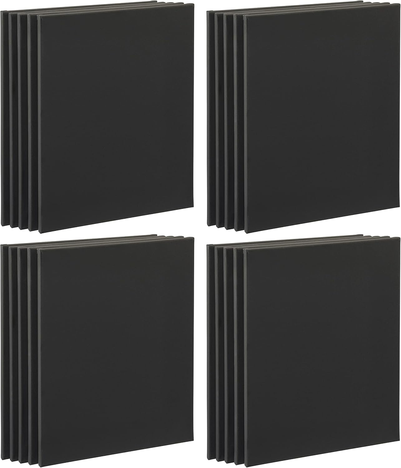 Artist's Loft 5 Count (20 Total) 16” x 20” Black Super Value Canvas - Acid Free Cotton Canvas for Paint, Acrylic, & Oils - Bulk 4 Pack