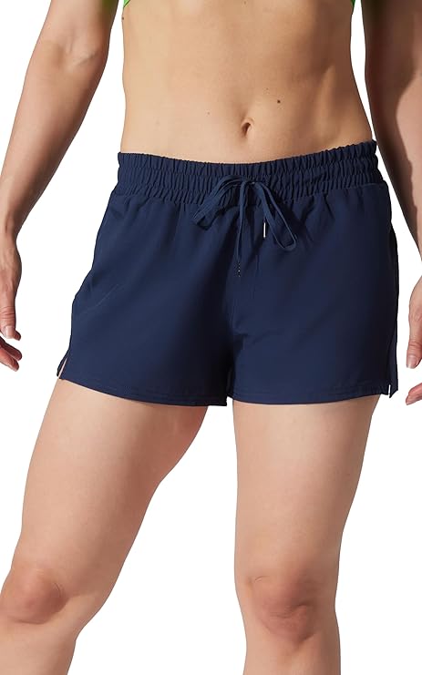 90 Degree By Reflex Lightweight Workout Shorts 2 in 1 Running Yoga Gym Shorts with Inner Biker Short Pockets