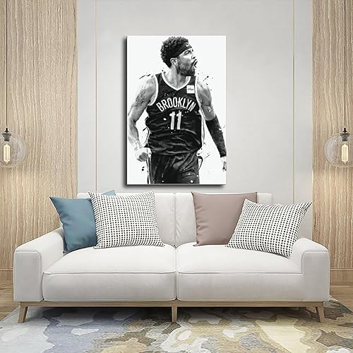 Miniatura 5 de BFXLMKI Kyrie Irving - Póster de lona de baloncesto para decoración de pared, para dormitorio de niños, sala de estar, imagen, sin marco, estilo sin