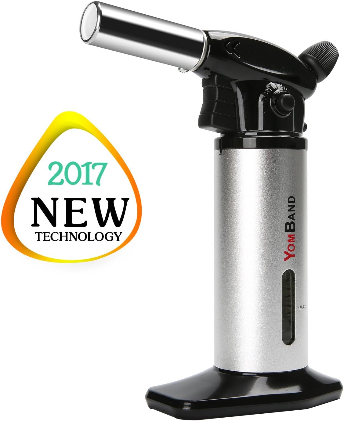 Creme Brulee Torch, YOMBAND Refillable Kitchen Cooking Blow Torch With Adjustable Flame And Safety Lock For Desserts, BBQ, Camping, Welding and More