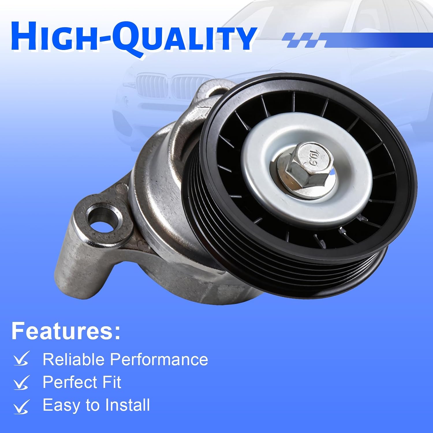 39083 Belt Tensioner Compatible with Chevy Silverado 1500 09-13, Compatible with GMC Sierra 1500 2500 10-13, Compatible with Cadillac Escalade 09-14, V8 4.8L 5.3L 6.0L 6.2L