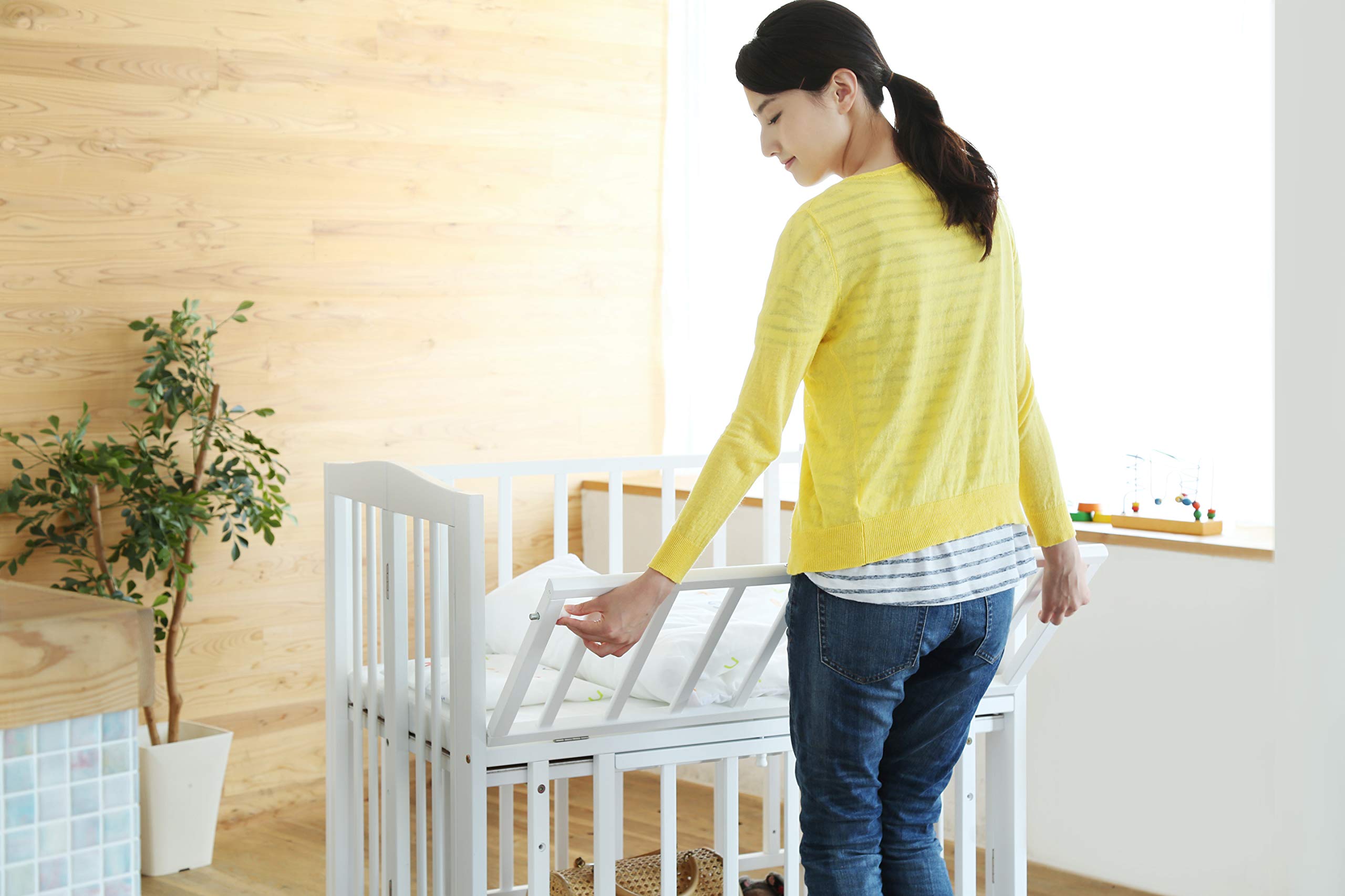 Amazon.co.jp: カトージ ミニベッド 折りたたみ ホワイト 1個 (x 1  