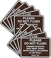 Vista 59 de All Quality Letrero clásico enmarcado con texto en inglés «Please Do Not Flush Thank You» para baño, 4 x 6 pulgadas (negro y blanco) 1 paquete