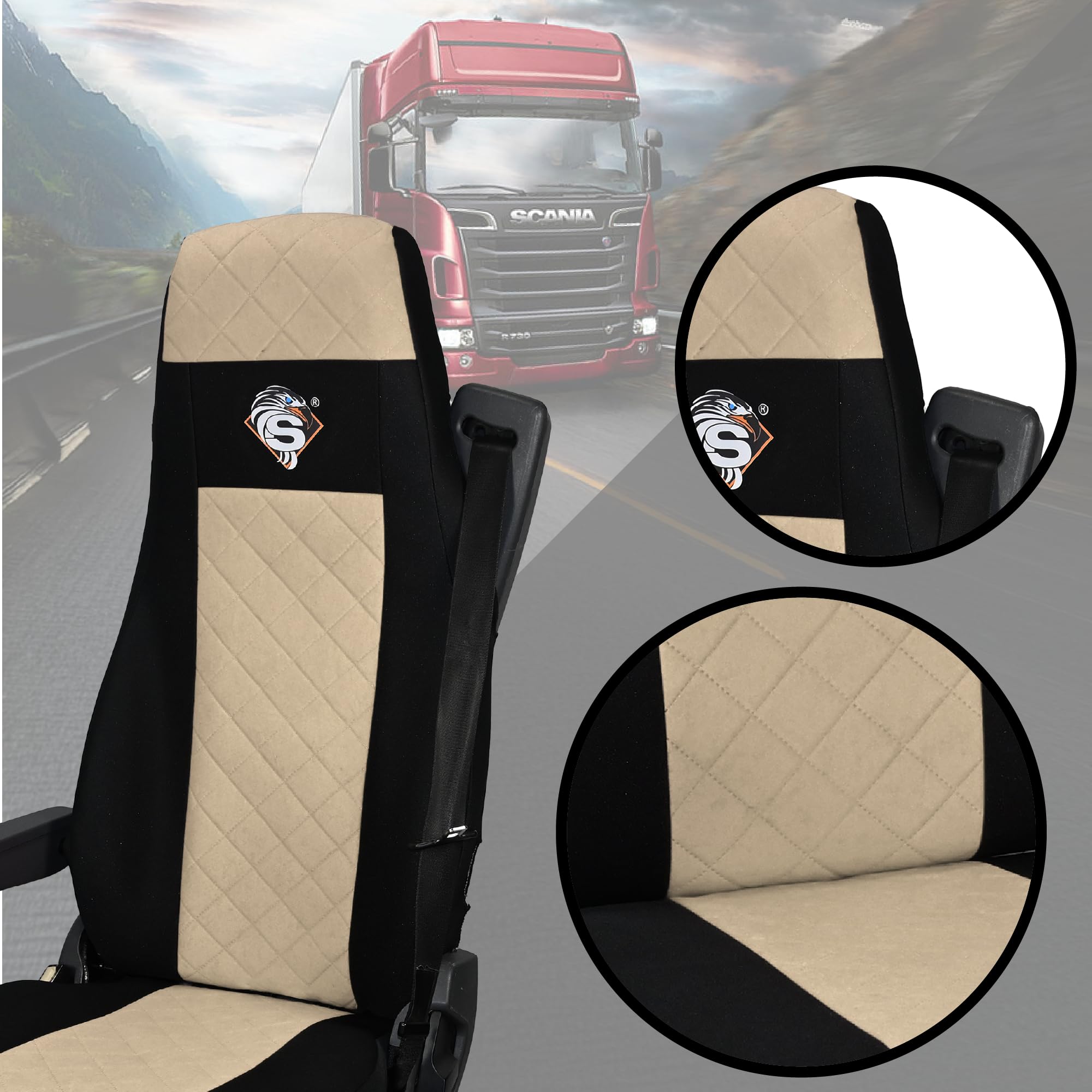 SABA Housses de siège pour Camion Scania R à partir de 2004, 1+1