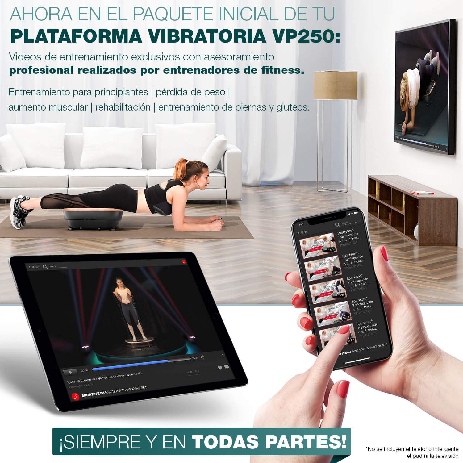 Sportstech 3D Plataforma Vibratoria VP300 | Con 5 Bandas De Fitness | Gran Superficie + Motor Dual Extremadamente Silencioso + Altavoces Bluetooth Sportstech 3D Plataforma Vibratoria VP300 | Con 5 Bandas De Fitness | Gran Superficie + Motor Dual Extremadamente Silencioso + Altavoces Bluetooth