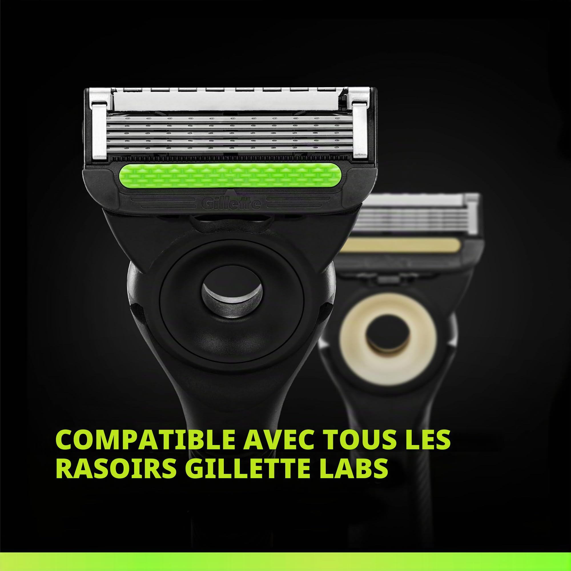 Gillette Labs Lames de rasoir pour homme, 9 lames de rechange, compatibles avec tous les rasoirs GilletteLabs (y compris le rasoir chauffant)