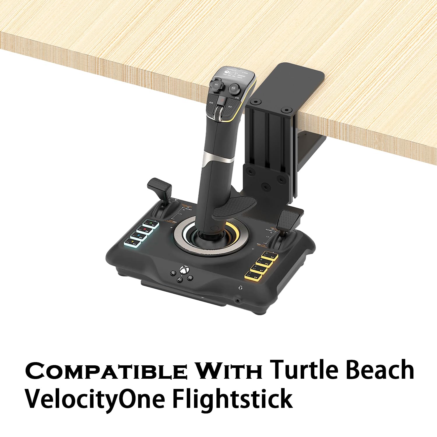 Flugsimulator-Joystick-Tischhalterung, Hotas Halterung kompatibel mit Thrustmaster T. Flight Hotas One/4/X, Sol-R2/Sol-R1, SimTask Farmstick, WINWING URSA MINOR Serie, G Extreme 3D Pro, Turtle Beach