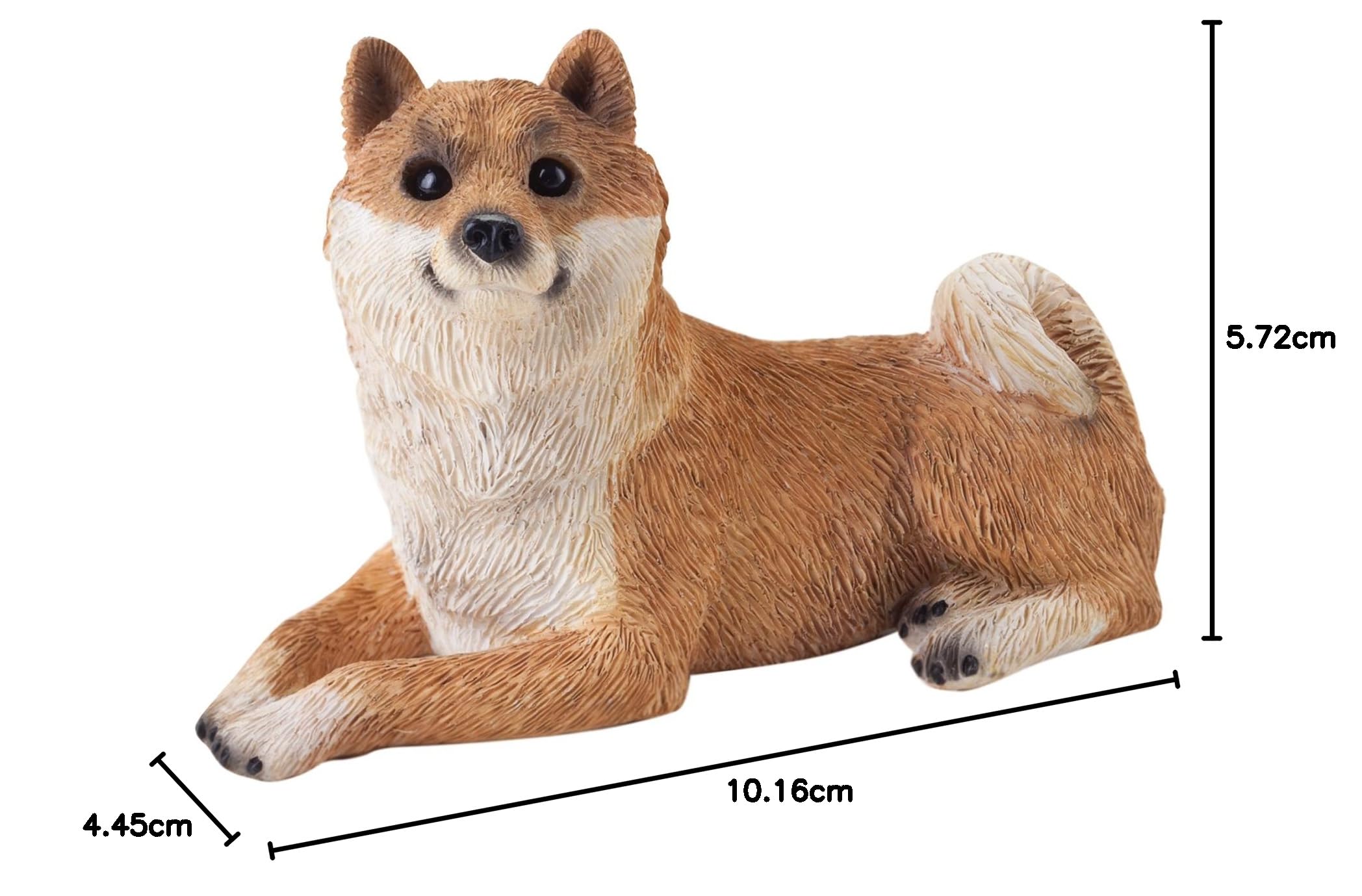 Sandicast Original Größe rot Shiba Inu Skulptur, weiß, S Size