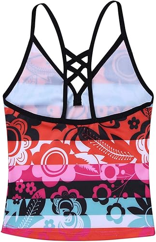 Miniatura 4 de MSemis Traje de baño tankini de dos piezas para niñas grandes y jóvenes