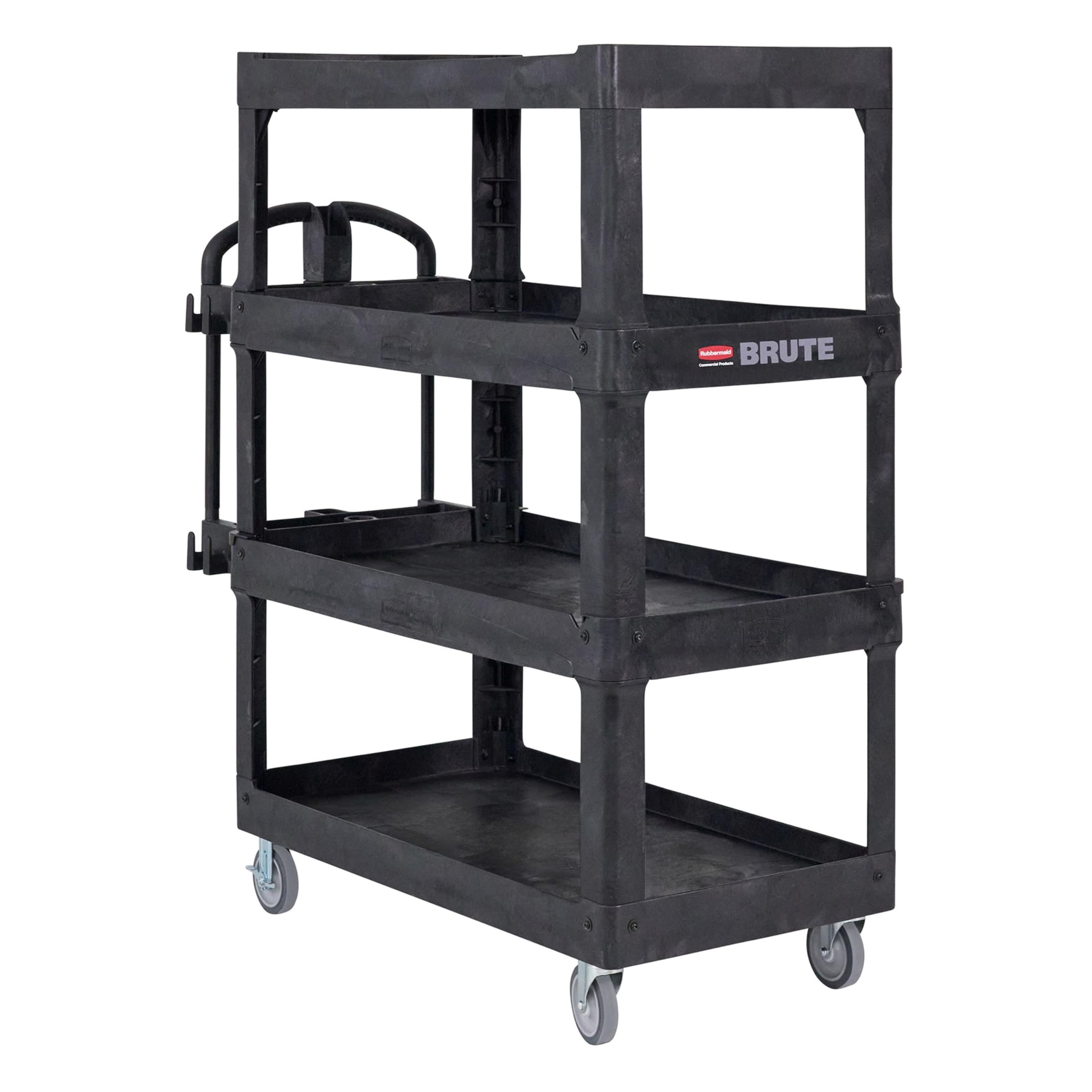 Rubbermaid Commercial Products Black / Large / 4-Shelf Service Carts