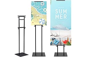 Heavy Duty Poster Stand. Double-Sided, Adjustable Poster Board Stand, Sign Stand for...