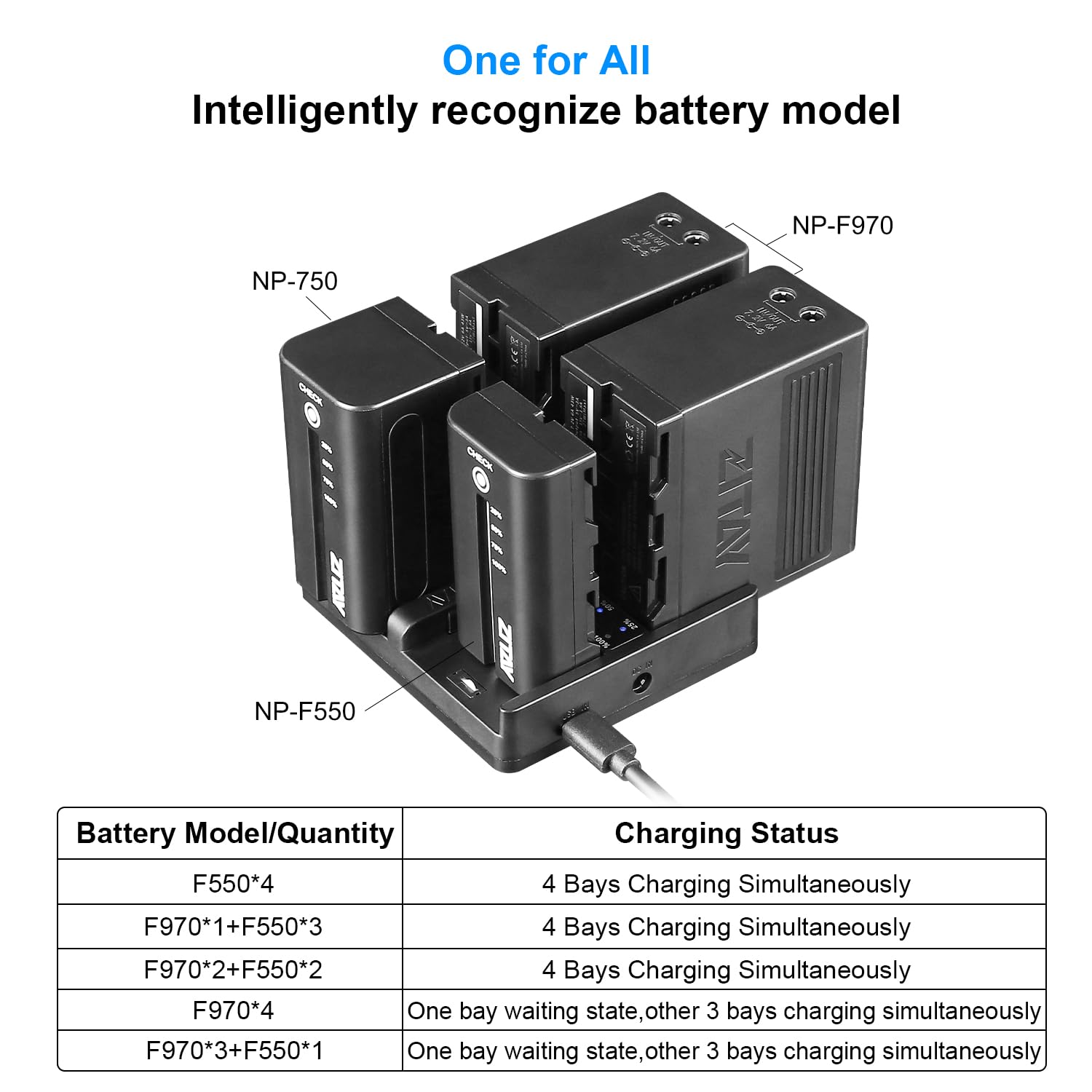 Amazon.com : ZITAY 4-Channel USB C Fast Charging Station with PD