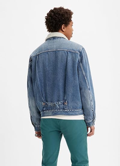 Amazon.co.jp: Levi's TYPE1 Sherpa Trucker Jacket Men's Denim