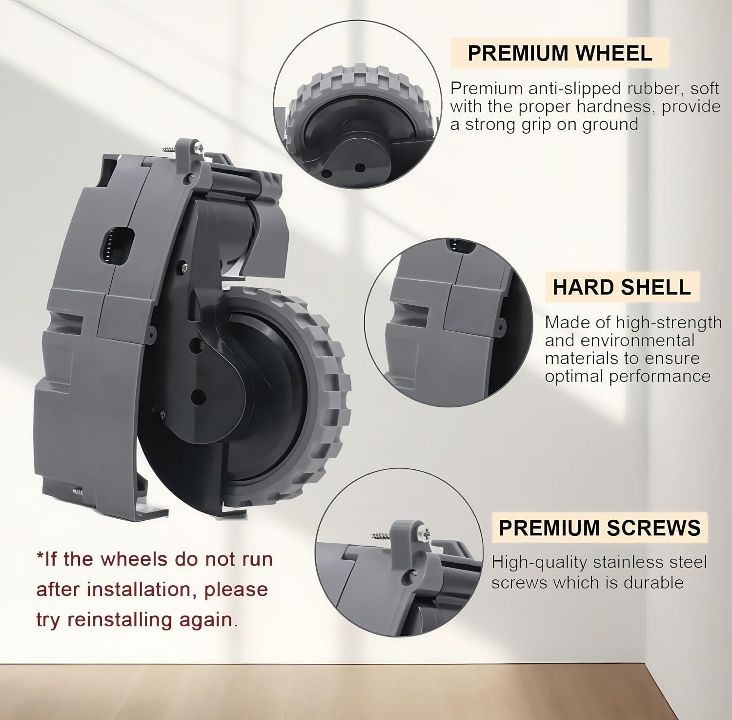 GIB Left & Right Drive Wheels Module Pair Compatible with iRobot Roomba 500/600/700/800/900 Series Vacuum Cleaner Replacement Parts