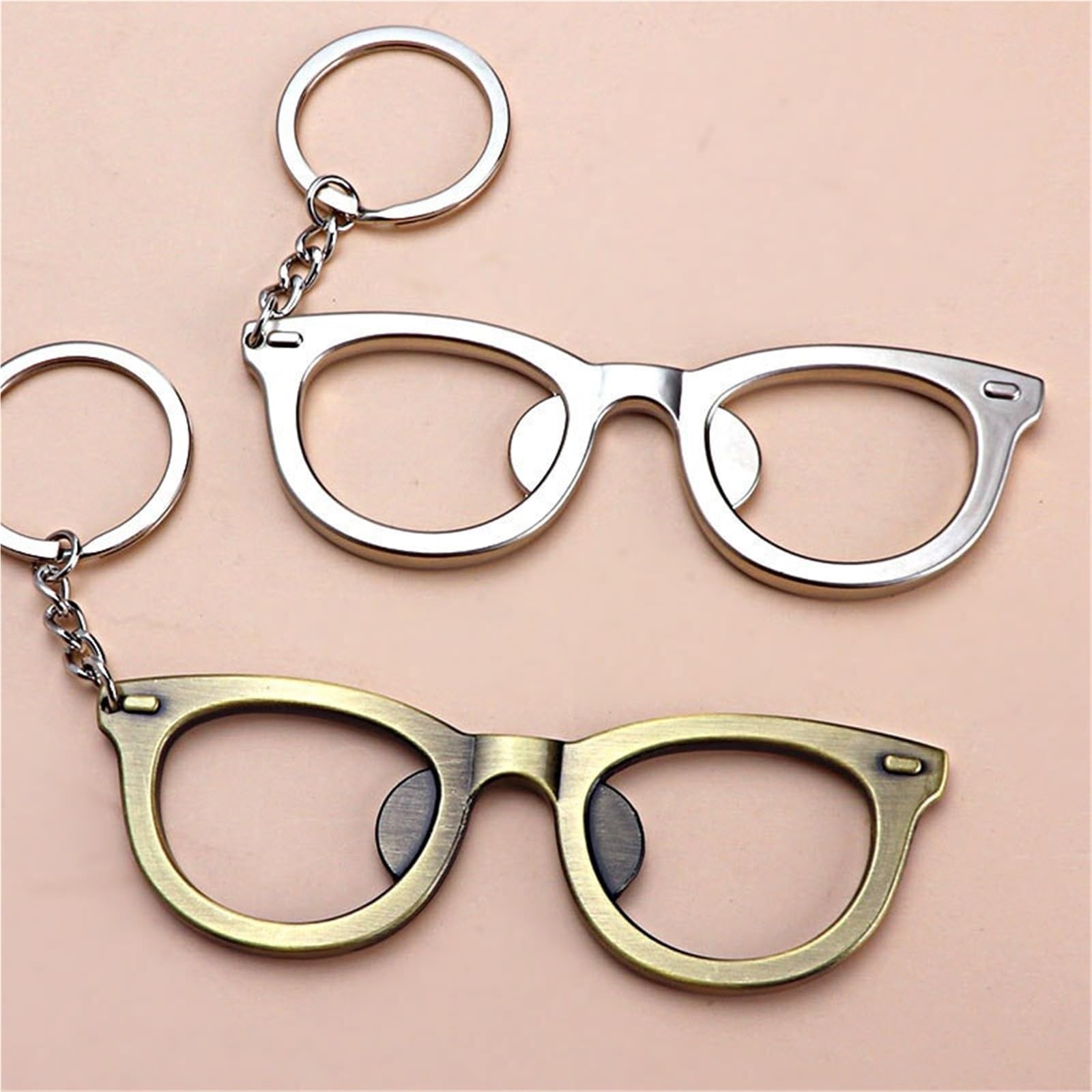 Abridores de Botellas, Llavero con abrebotellas Multifuncional, Ideal for Fiestas de Cerveza Gadgets(Brass)